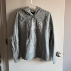 GAP full zip light grey hoodie.